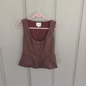 Reformation Brown Button-Down Top